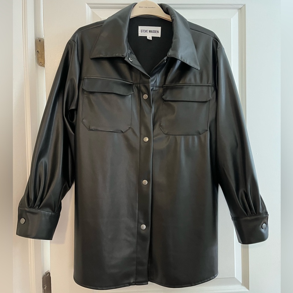 Steve Madden Faux Leather Shacket
